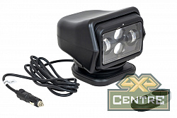 Фара-искатель 12V 60W LED с дистанционным управлением, черный,цок-H3 (180х180х175мм) на магните