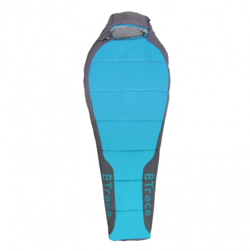 Мешок спальный BTrace Zero S size Левый, (Серый/Синий) (ТК: +5°C)