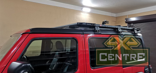 Багажник экспедиционный (платформа) алюминиевый РИФ 1350x1690 мм для Jeep Wrangler JL 2018+ (с крепежом)