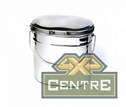 Котелок туристический 10 л., высокий, нержавеющая сталь, крышка с ручками