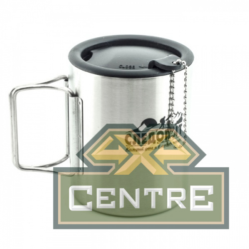 Термокружка "СЛЕДОПЫТ", с крышкой, складные ручки, 280 мл