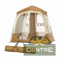 Палатка Naturehike душ-туалет, двойной, алюминиевый каркас, коричневый