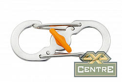 Карабин s-образный с блокировкой 36мм (silver)