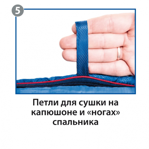 Мешок спальный BTrace Mega (Правый, Серый/Синий), (ТК: -5°C)