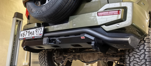 Бампер РИФ силовой задний TANK 400 c квадратом под фаркоп