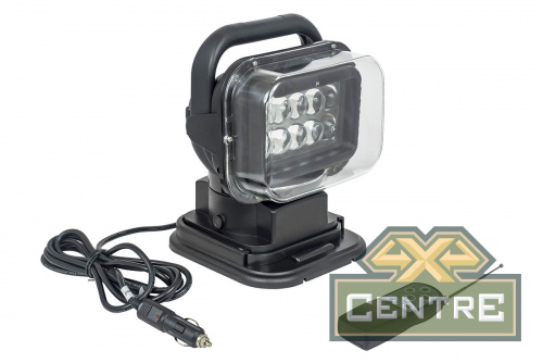 Фара-искатель 12V  50W LED  с дистанционным управлением, черный (200х240х200мм)