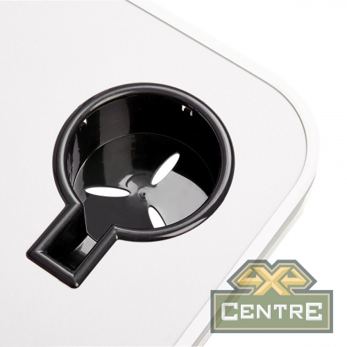 Кресло директорское NISUS MAXI с откидным столиком и подстаканником (серый/красный/черный)