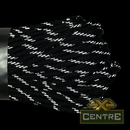 Паракорд 550 CORD nylon 30м световозвращающий (black)