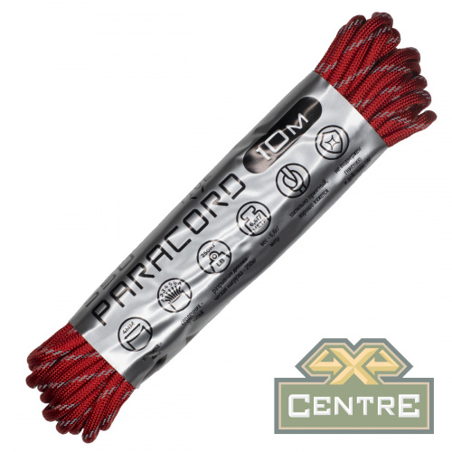Паракорд 550 CORD nylon 10м световозвращающий (red)