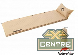 Коврик самонадувающийся с подушкой Naturehike, 296х65х3 см, желтый