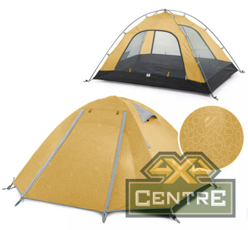Палатка Naturehike P-Series 4-местная, алюминиевый каркас, желтая