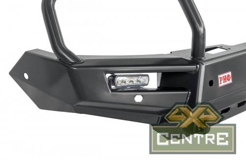 Бампер РИФ силовой передний Mitsubishi Pajero Sport 2015+ с доп. фарами и защ. дугой, под парктрон.