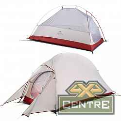 Палатка Naturehike Cloud Up Si 1-местная, алюминиевый каркас, сверхлегкая, серо-красный