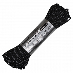 Паракорд 550 CORD nylon 30м световозвращающий (black)