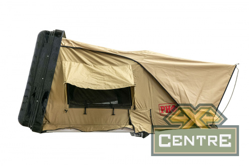 Палатка на крышу автомобиля РИФ Hard RT03-140, корпус черный, тент песочный