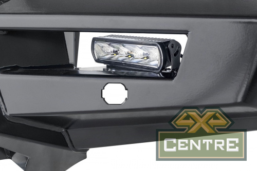 Бампер РИФ силовой передний Mitsubishi Pajero Sport 2015+ с доп. фарами и защ. дугой, под парктрон.