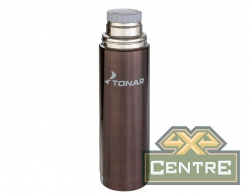 Термос ТОНАР 1000 мл. кофейный (две крышки-кружки)