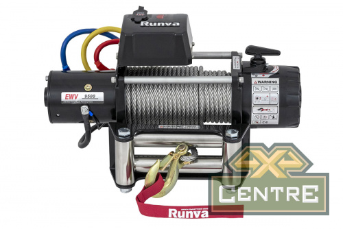 Лебёдка электрическая 12V Runva 9500 lbs 4350 кг (стальной трос)