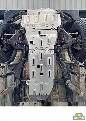 Защита РИФ радиатора, картера, РК, КПП для Toyota Hilux 2015-2024, алюм. 8 мм