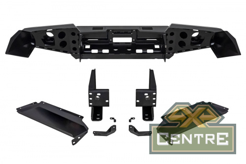 Бампер РИФ силовой передний Toyota Land Cruiser 200 2007-2015 c доп. фарами и защитой бачка омывател