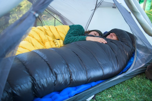 Мешок спальный Naturehike Ultralight CWZ400, 220х85 см, (правый) (ТК: +7°C), желтый