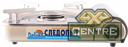 Плита газовая портативная "СЛЕДОПЫТ - DeluxE", (с подогревом) нержавеющая сталь, цанговый баллон