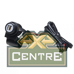 ACCMOTO, 2USB розетка с 2-мя выходами USB на трубцатый руль