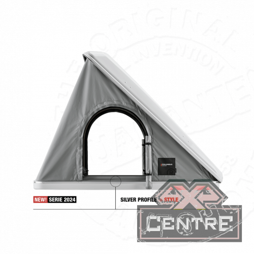 Палатка на крышу автомобиля AUTOHOME COLUMBUS VARIANT X-LARGE, тент серый, лестница 215 мм