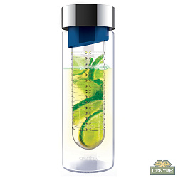 Бутылка FLAVOUR IT, 480 мл, серебряный/ синий