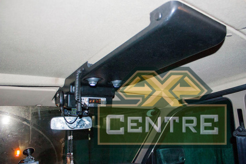 Консоль потолочная для установки р/c УАЗ Патриот 2007-2013, без выреза под р/c, черная