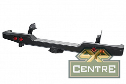 Бампер РИФ задний Mazda B2500,BT50 /Ford Ranger T5 2006-2010 с квадр. под фаркоп и фонар. лифт 50 мм