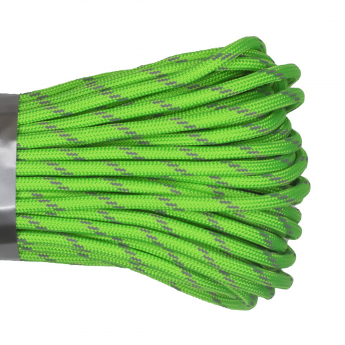 Паракорд 550 CORD nylon 10м световозвращающий (neon green)