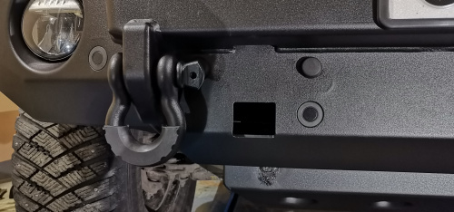 Бампер РИФ силовой передний Jeep Wrangler JL 2018+ под доп. фары и центральной защитной дугой