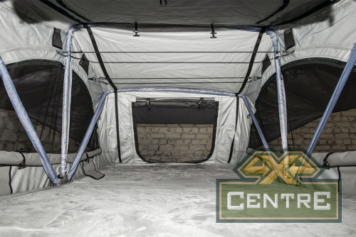 Палатка на крышу автомобиля РИФ Soft RT01-160, тент серый, 400 гр., 160х120х30 см,