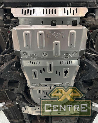 Защита РИФ радиатора, картера, РК, КПП для Toyota Land Cruiser Prado 120 (4.0), алюм. 8 мм