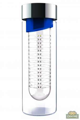 Бутылка FLAVOUR IT, 480 мл, серебряный/ синий