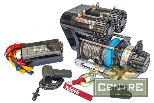Лебёдка электрическая 12V Runva 10000 lbs 4500кг (синтетический трос)