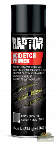 Грунт протравливающий RAPTOR аэрозоль, серый U-POL 450 мл