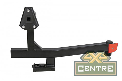 Бампер РИФ силовой задний Toyota Land Cruiser 200 2007-2012 с квадратом под фаркоп, калиткой, фонаря