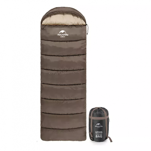 Мешок спальный Naturehike U350S, (190х30)х75 см, (левый) (ТК: -3°C), серый