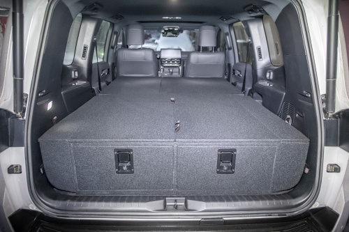 Органайзер для Toyota Land Cruiser 300 (2 выдв.ящика+клав.замки+спальник)