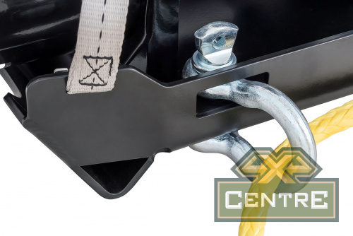 Лебёдка переносная РИФ 9.5XS c квадратом для фаркопа, корот. барабан, синт. трос (облегченная)