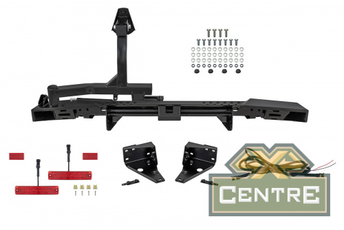 Бампер РИФ силовой задний УАЗ Буханка с фонарями, калиткой, без фаркопа, лифт 65 мм