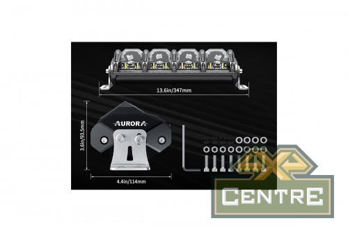 Светодиодная фара комбинированного света света AURORA 254 мм 124W LED (серия RGB)