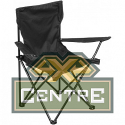 Кресло PREMIER складное, мягкие тканевые подлокотники (черный), нагрузка 100 кг