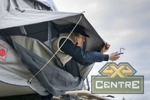 Палатка на крышу автомобиля РИФ Soft RT01-140 усиленная, тент серый