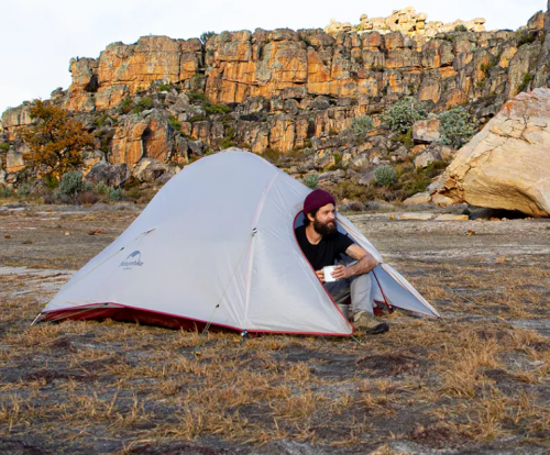 Палатка Naturehike Cloud Up Si 1-местная, алюминиевый каркас, сверхлегкая, серо-красный