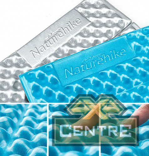 Коврик туристический Naturehike 187х56х2,5 см. IXPE, голубой, с утяжками