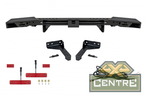 Бампер РИФ силовой задний УАЗ Буханка с фонарями, возможностью установки фаркопа, стандарт