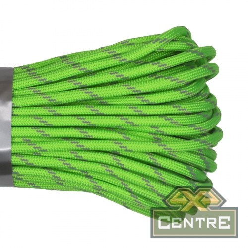 Паракорд 550 CORD nylon 30м световозвращающий (neon green)